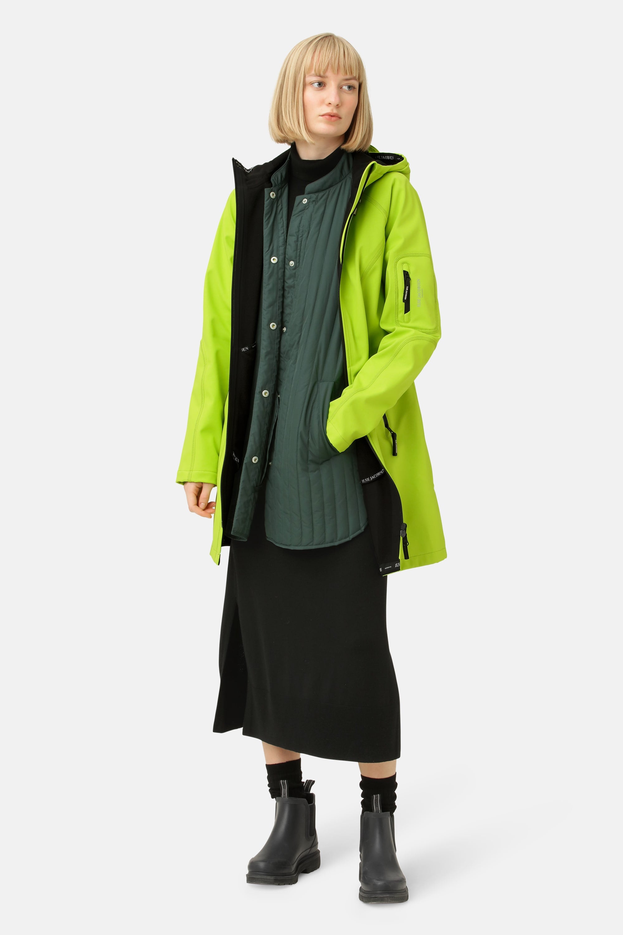 Softshell Raincoat - Lime Green